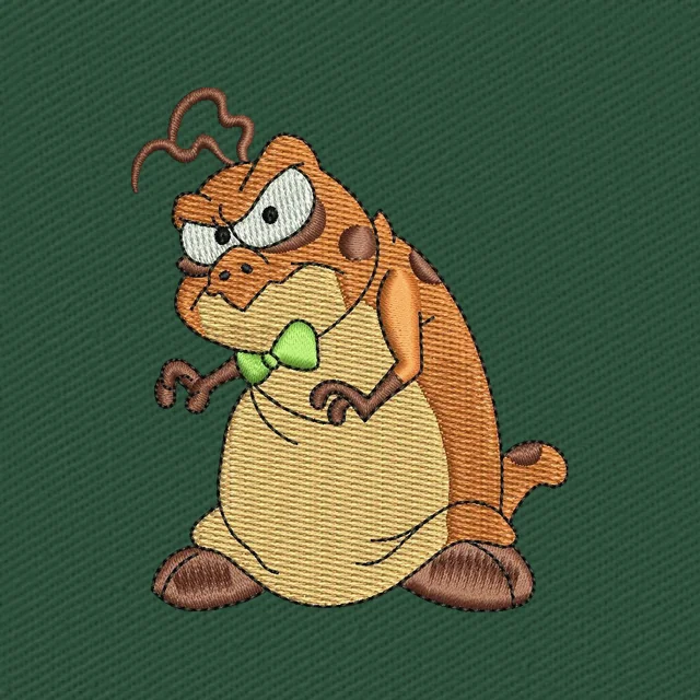 Diseño de bordado Nerdluck Pound personaje naranja de Space Jam