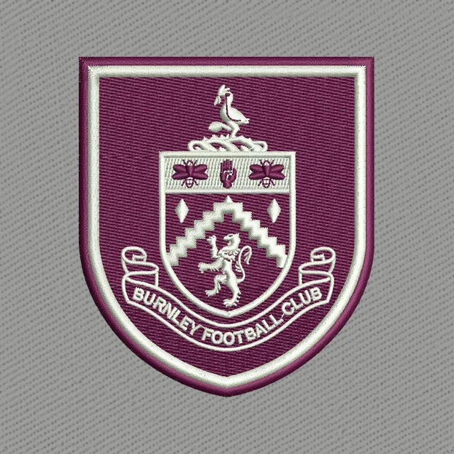 Motif de broderie Burnley Football Club écusson bordeaux
