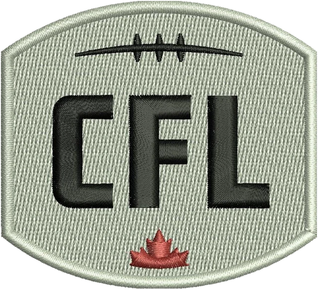 Diseño de bordado Nuevo logotipo de Canadian Football League sobre tela