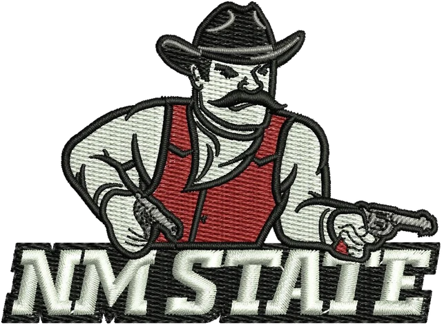 Motif de broderie New Mexico State University logo brodé sur tissu