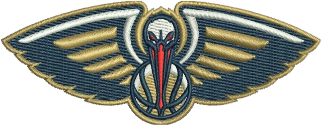 Ricamo Logo della squadra di pallacanestro New Orleans Pelicans su tessuto