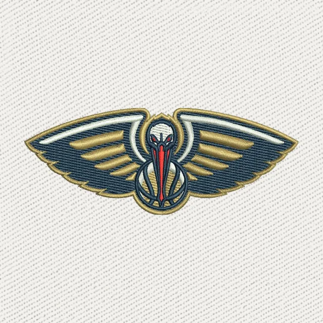 New Orleans Pelicans Basketball Team Logo Embroidery Design