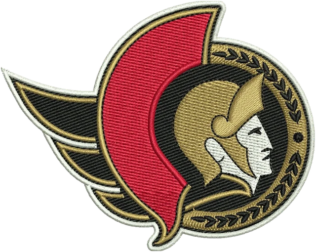 Diseño de bordado Ottawa Senators nuevo logotipo sobre tela