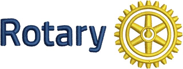 Ricamo Nuovo logo Rotary International 1 su tessuto