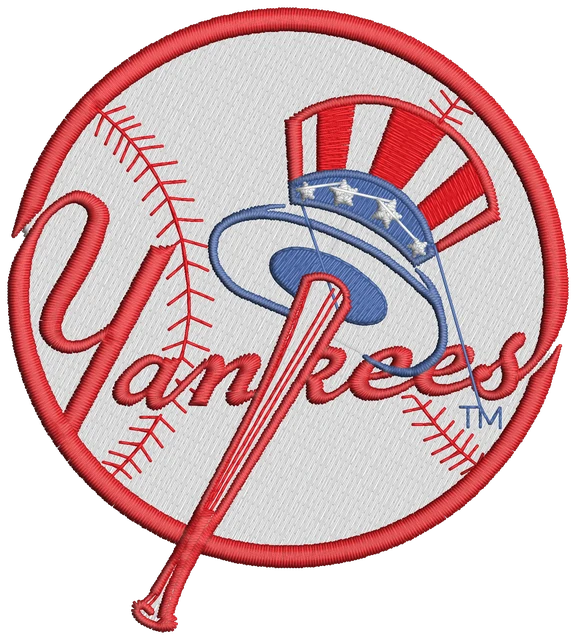 Stickdatei New York Yankees Logo 2 Stickdatei auf Stoff gestickt