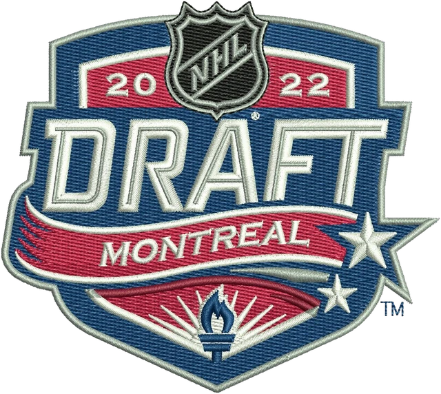 Ricamo Disegno da ricamo NHL Draft 2022 Montreal stemma su tessuto