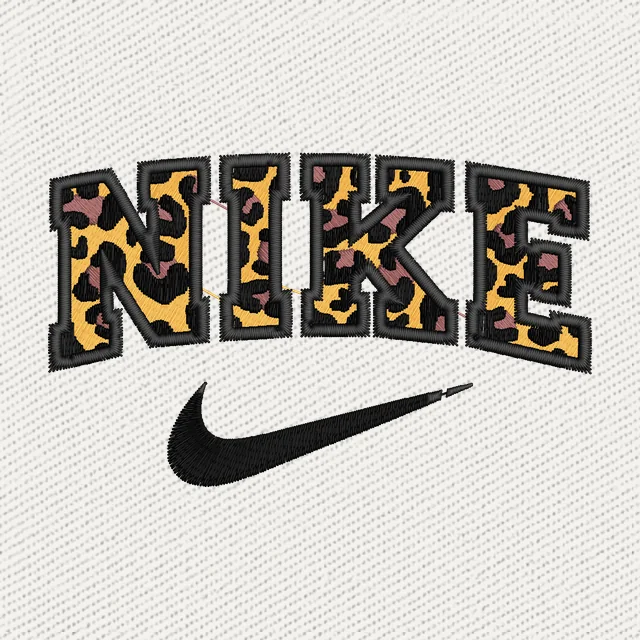 Nike Leopard Embroidery Design