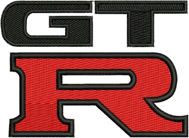 Motif de broderie Nissan GT R logo 2 brodé sur tissu
