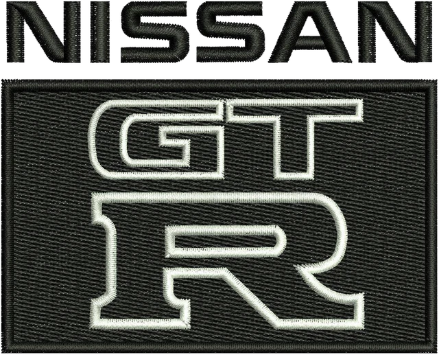 Motif de broderie Nissan GT R logo 3 brodé sur tissu