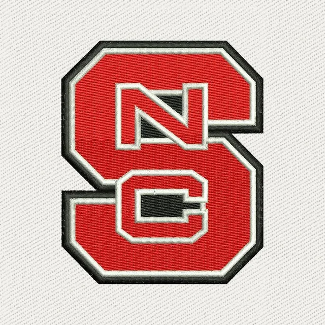 North Carolina State University Athletic Logo Embroidery Design