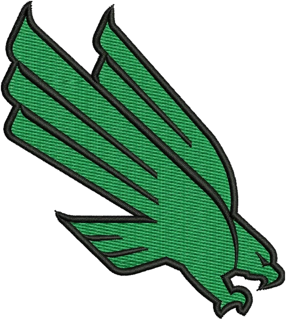 Motif de broderie Logo de l'équipe de football américain North Texas brodé sur tissu