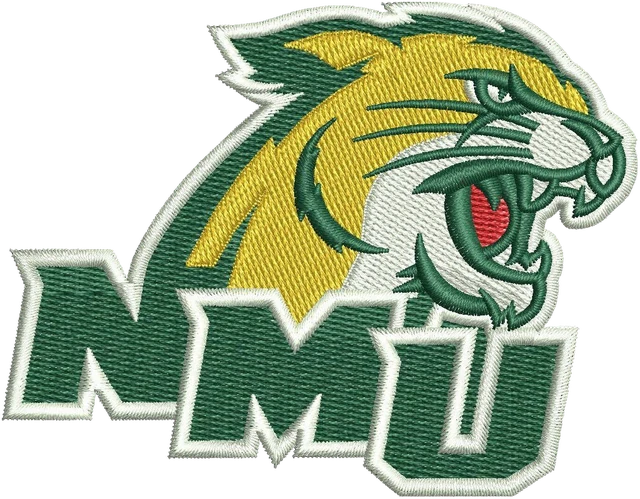 Ricamo Logo Northern Michigan University su tessuto