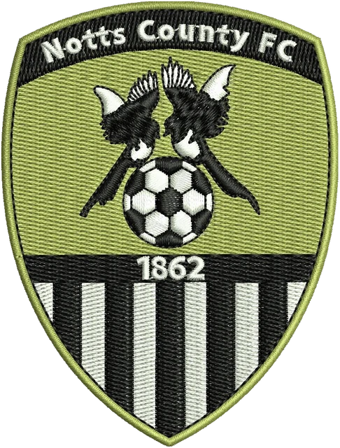 Ricamo Logo Notts County Football Club su tessuto