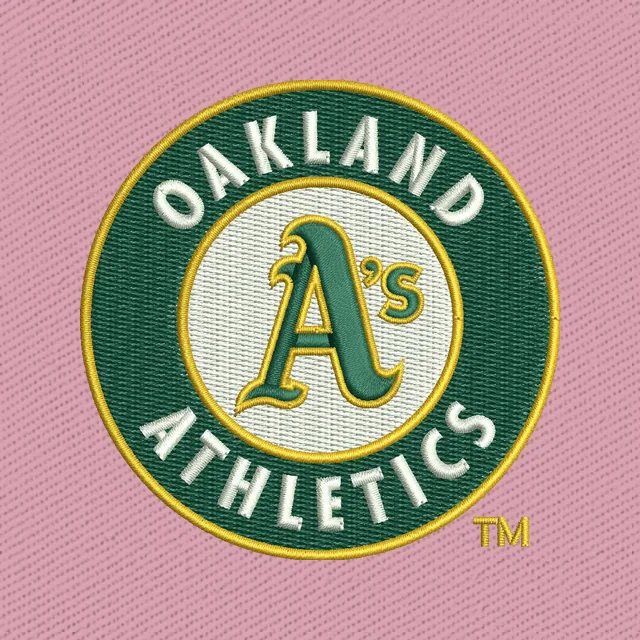 Oakland Athletics rundes grünes Logo Stickdatei