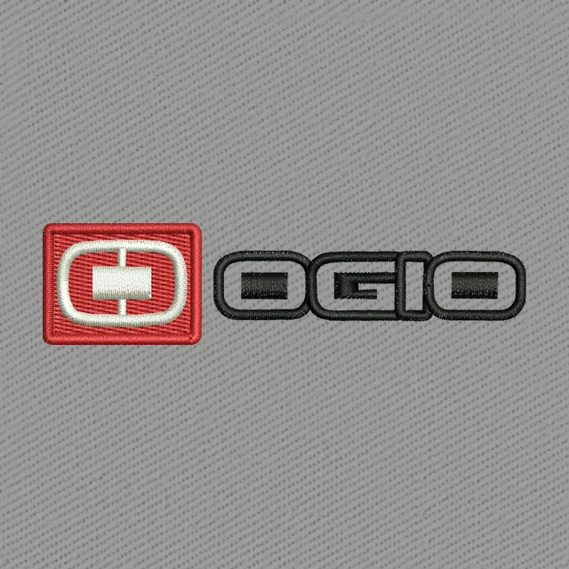 OGIO Red Icon Black Wordmark Logo