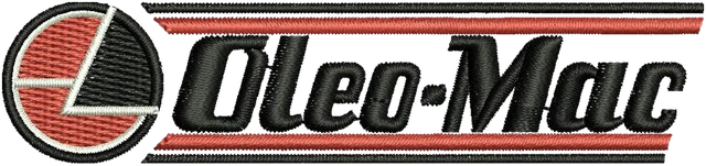 Diseño de bordado Logotipo de Oleo Mac sobre tela
