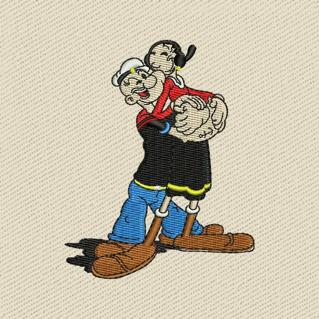 Olive Oyl, Popeye y Bluto de dibujos animados