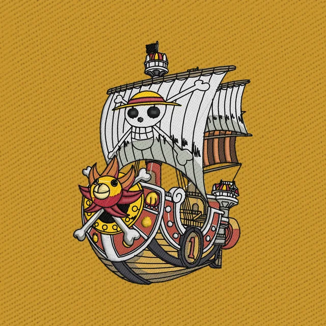 One Piece Ship Emboidery Designs Embroidery Design