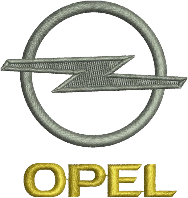 Ricamo Nuovo logo dell'auto Opel su tessuto