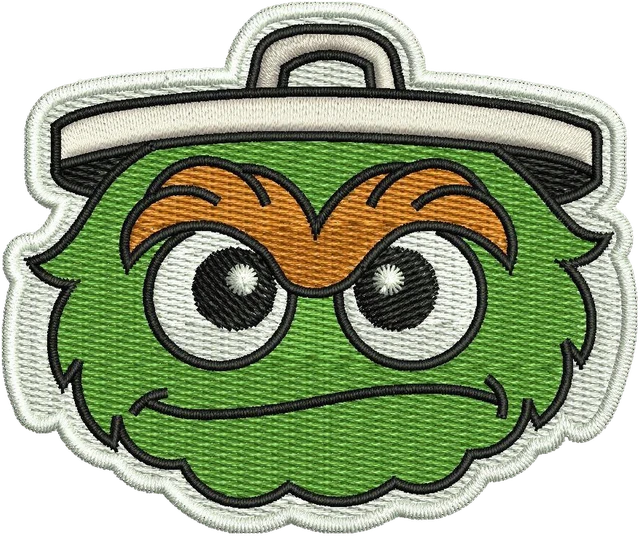 Ricamo Oscar the Grouch animato 4 su tessuto
