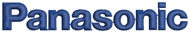Motif de broderie Panasonic Logo brodé sur tissu