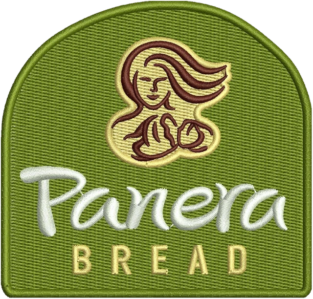 Diseño de bordado Panera Bread logotipo sobre tela
