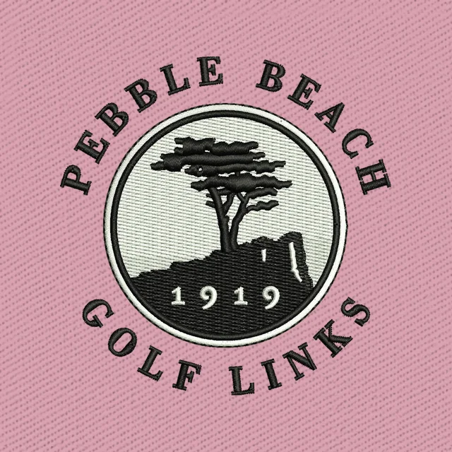 Pebble Beach Golf Links Logo Embroidery Design