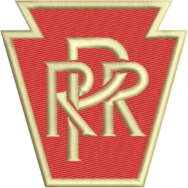 Ricamo Logo Pennsylvania Railroad 2 su tessuto