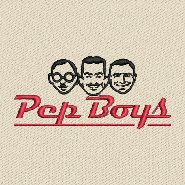 Pep Boys Logo Embroidery Design