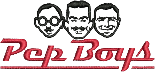 Ricamo Logo Pep Boys su tessuto