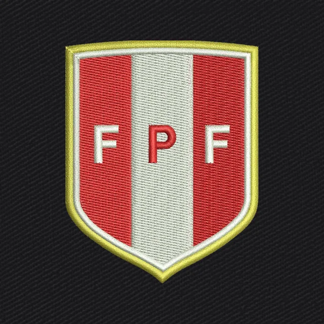 Peru FPF rot-weiß gestreiftes Schild Stickdatei