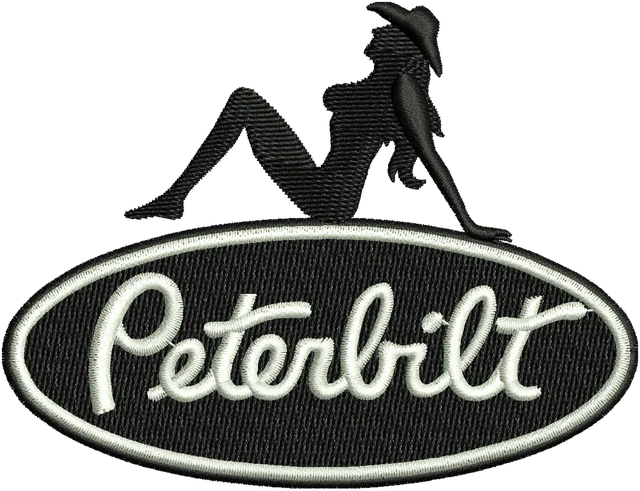 Ricamo Logo di ragazza su paraspruzzi Peterbilt su tessuto