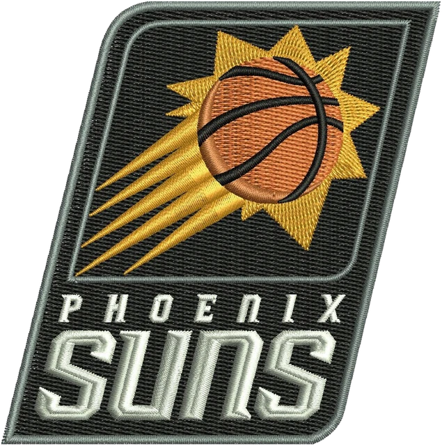 Phoenix Suns Logo Embroidery Design embroidery design shown stitched on fabric