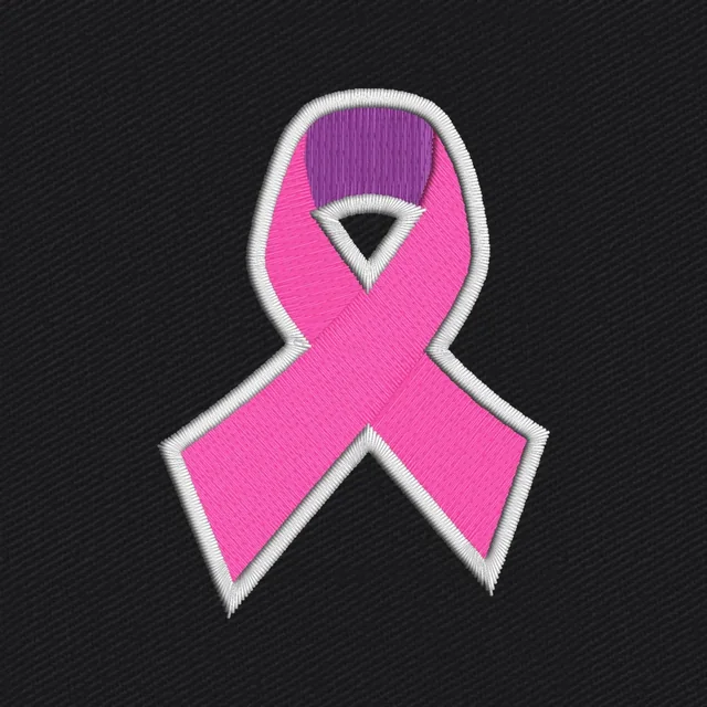 Pink Breast Cancer Ribbon Embroidery Design