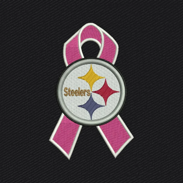Pittsburgh Steelers Logo mit rosa Schleife