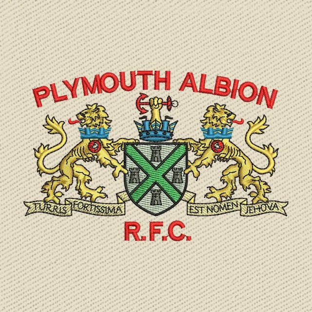 Plymouth Albion RFC heraldisches Wappen Stickdatei