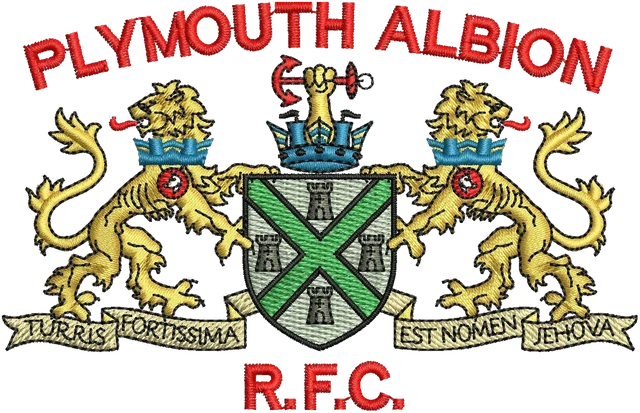 Ricamo Disegno da ricamo Stemma araldico Plymouth Albion RFC su tessuto