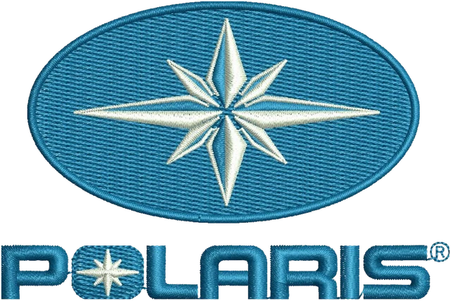 Motif de broderie Polaris logo 3 brodé sur tissu