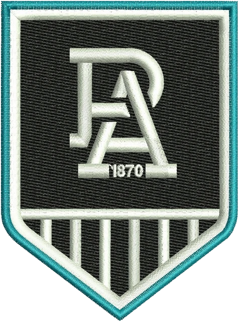 Ricamo Nuovo logo Port Adelaide Football Club su tessuto