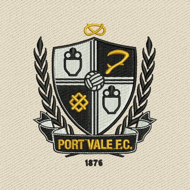 Port Vale Football Logo Embroidery Design