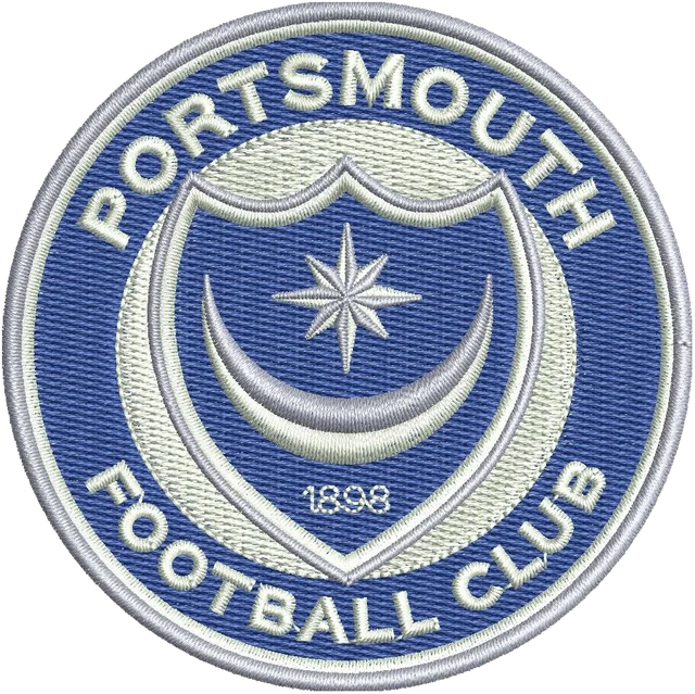 Motif de broderie Portsmouth Football Club logo brodé sur tissu