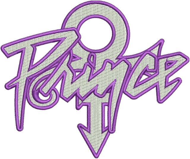 Ricamo Simbolo di Prince 5 su tessuto