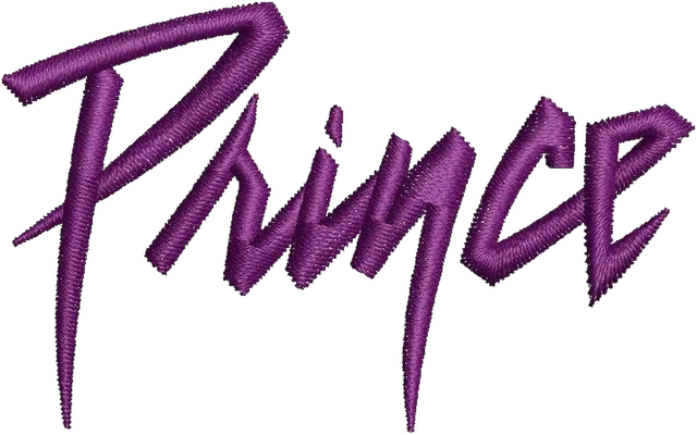 Prince Symbol 6 Embroidery Design embroidery design shown stitched on fabric