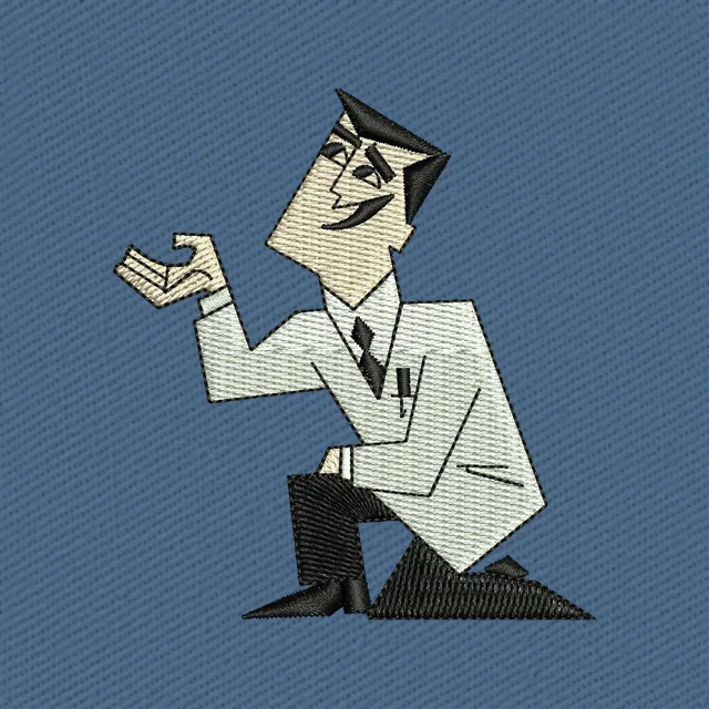Disegno da ricamo Professor Utonium inginocchiato