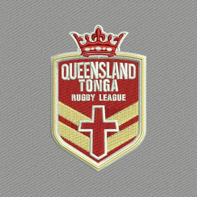 Motif de broderie écu Queensland Tonga Rugby League