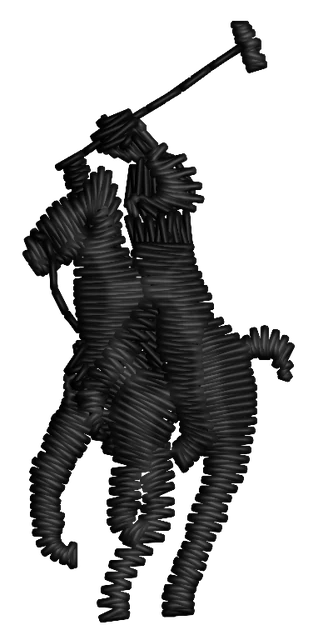 Ralph Lauren Little Horse Embroidery Design embroidery design shown stitched on fabric