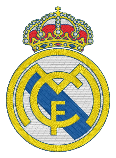 Motif de broderie Écusson du Real Madrid – motif de broderie brodé sur tissu