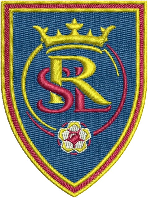 Diseño de bordado Real Salt Lake logotipo sobre tela