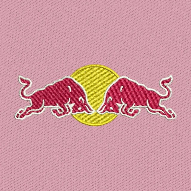 Red Bull Logo 3 Embroidery Design