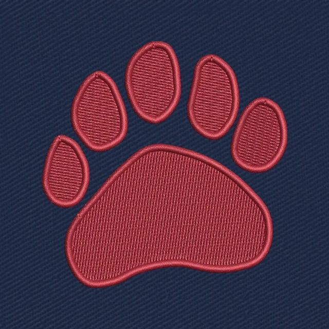 Red Paw Print Stickdatei